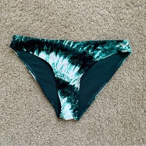 Teal Tie-dye Shibori Pattern Bikini Bottoms
